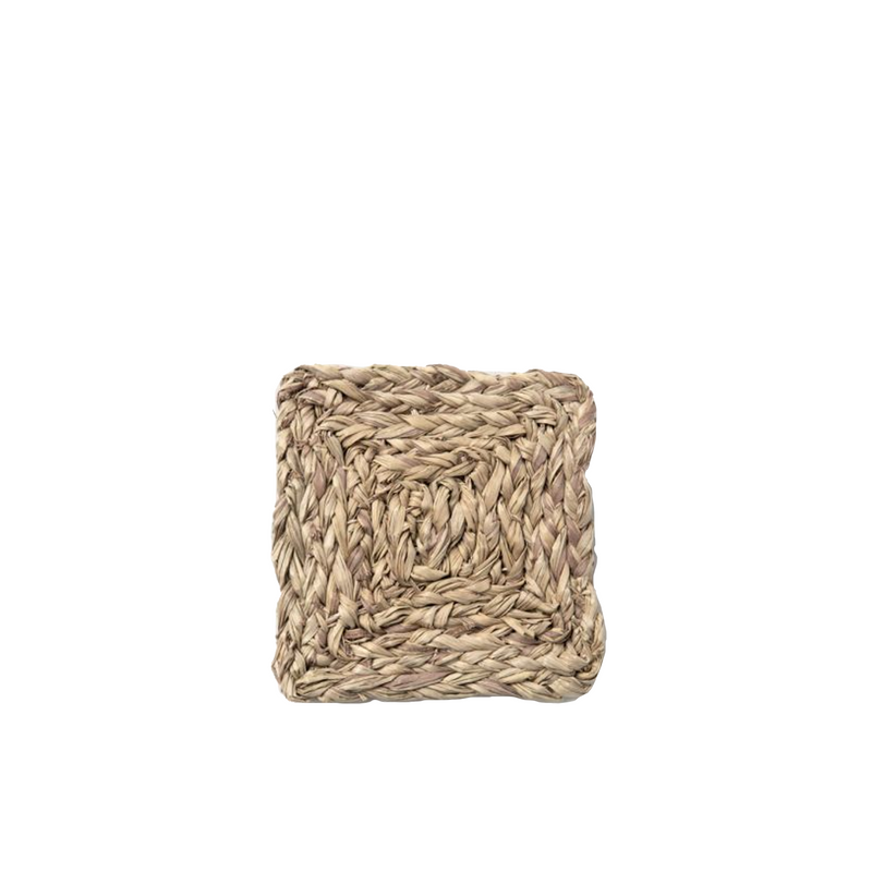 Set of 4 Zoey Mixed Taupe Square Coasters
