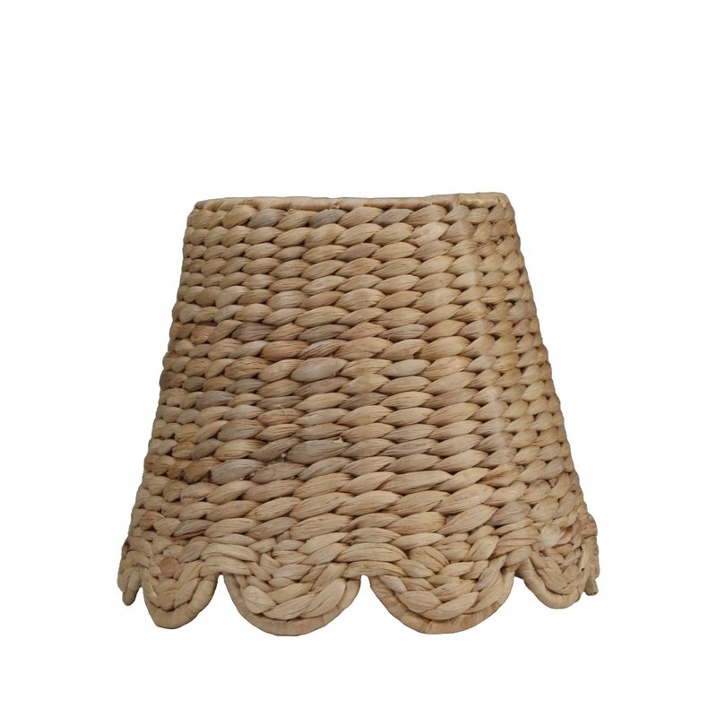 Water Hyacinth Lampshade (Scalloped in Natural)