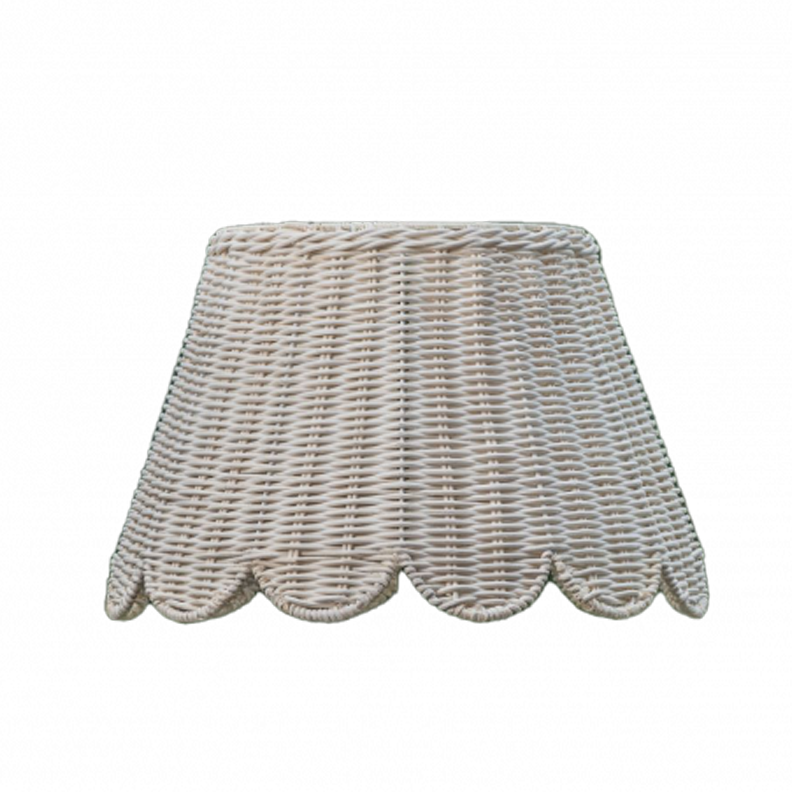 Maison Rattan Scalloped Lampshade - Thumbnail 2