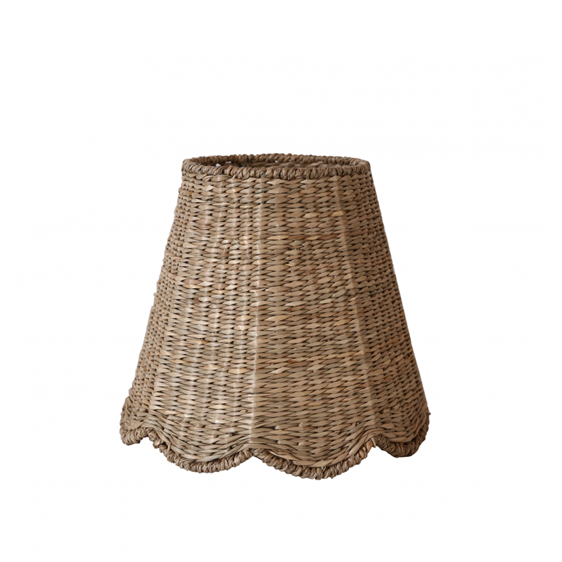Scalloped Lampshade in Seagrass