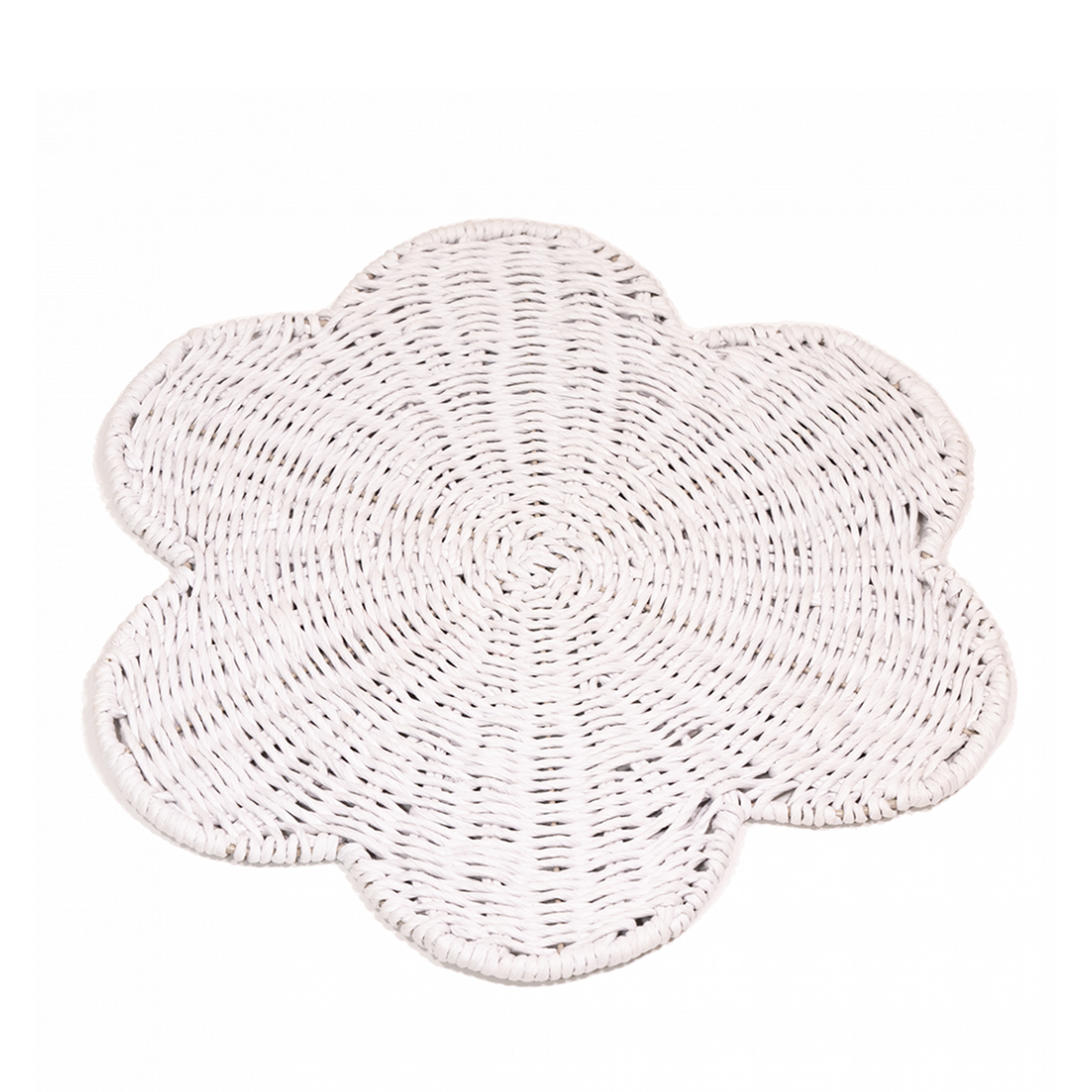 White Scalloped Placemat