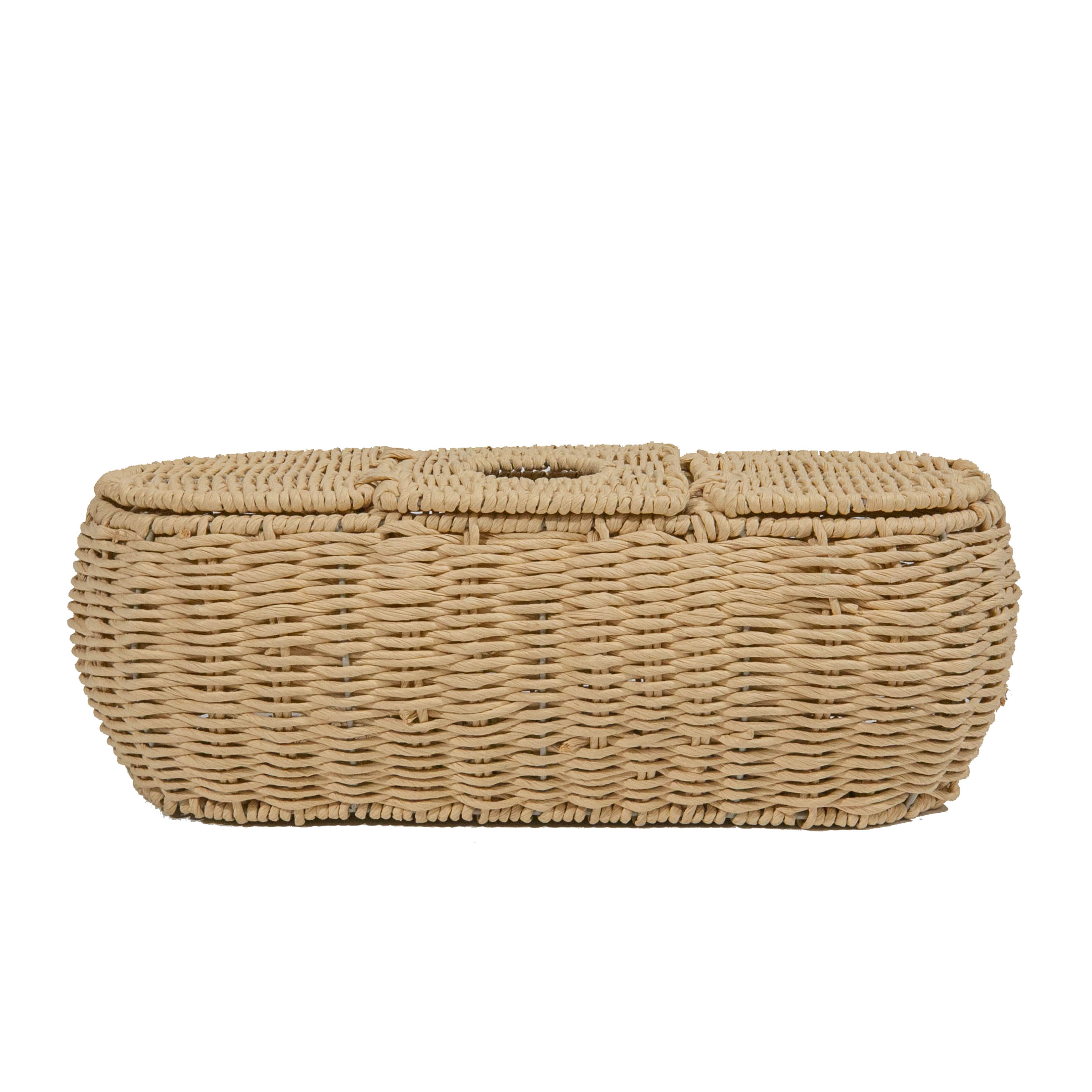 3 Part Tissue Basket in Twisted Rope